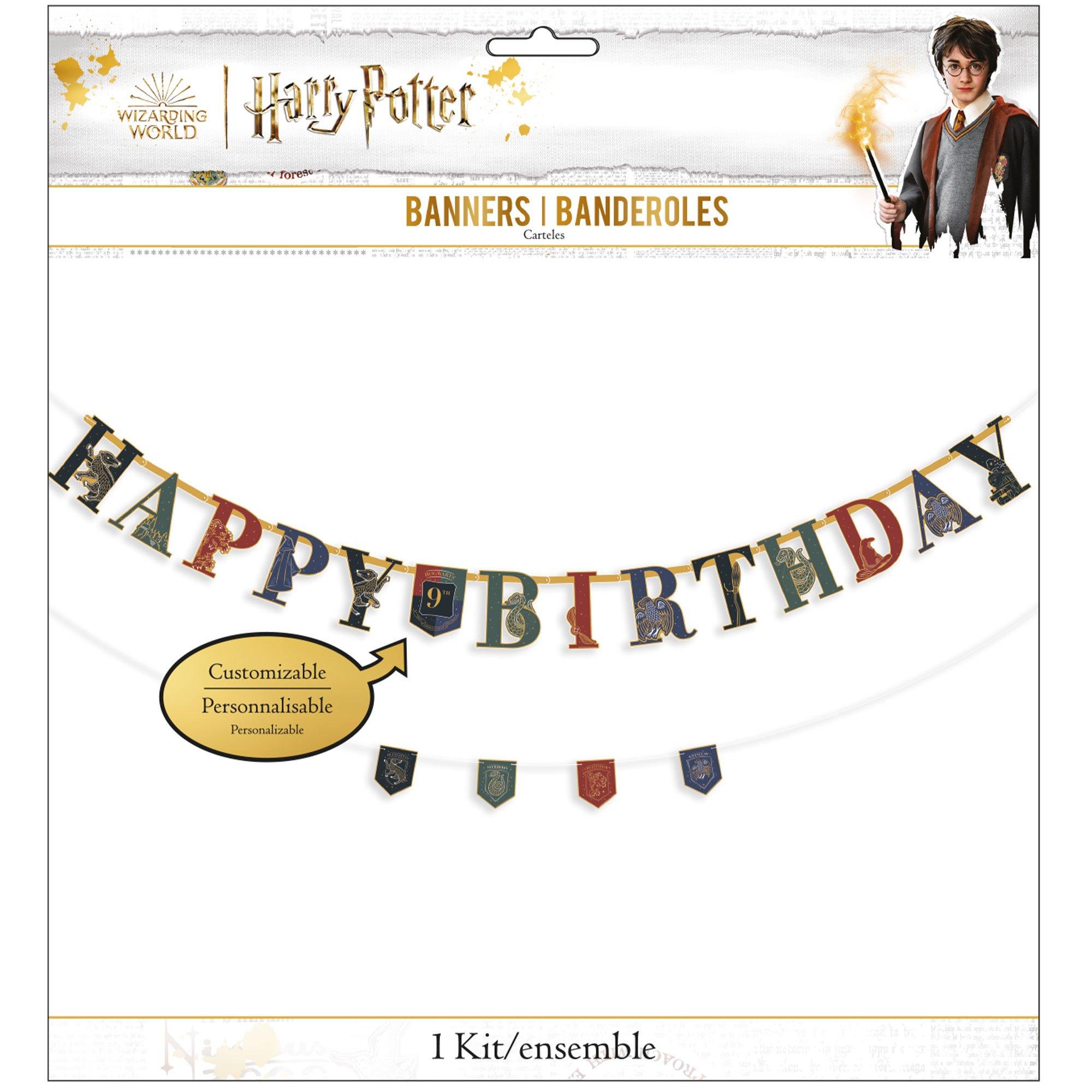 1st Birthday Potter Banner, Harry Party Decorations, Potter Inspired Banner,  Birthday Photo Prop, Cake Smash, Little Wizard Party 