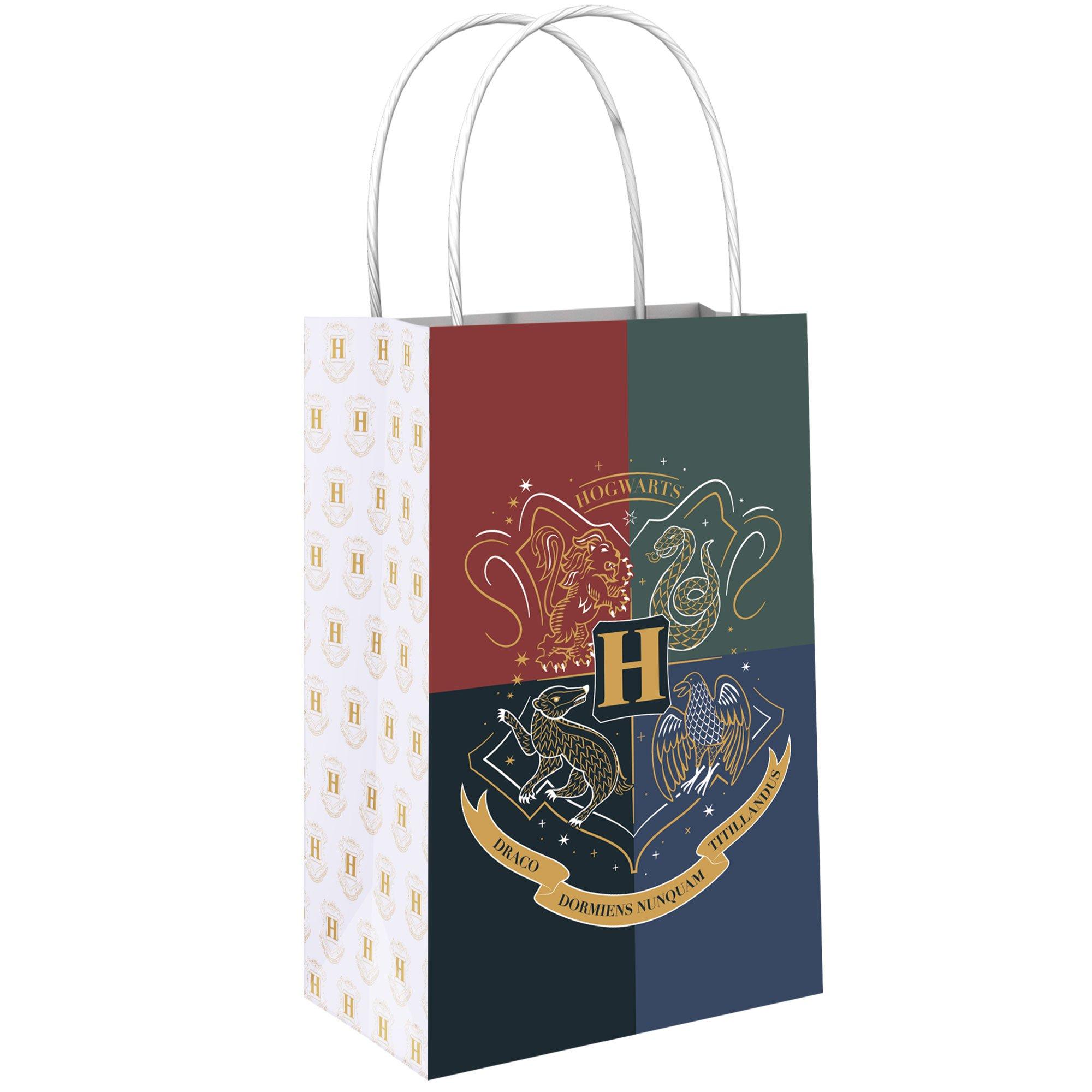 Unique Industries Harry Potter Paper Treat Bags - 8.6 x 6.5 (8 Pcs) |  Premium & Multicolor Paper Bags - Perfect for Parties, Favors, and Gifts