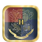 Metallic Hogwarts United Square Paper Dessert Plates, 7in, 8ct - Harry Potter