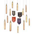 Metallic Hogwarts United Cardstock Hanging Decorations, 24ct - Harry Potter
