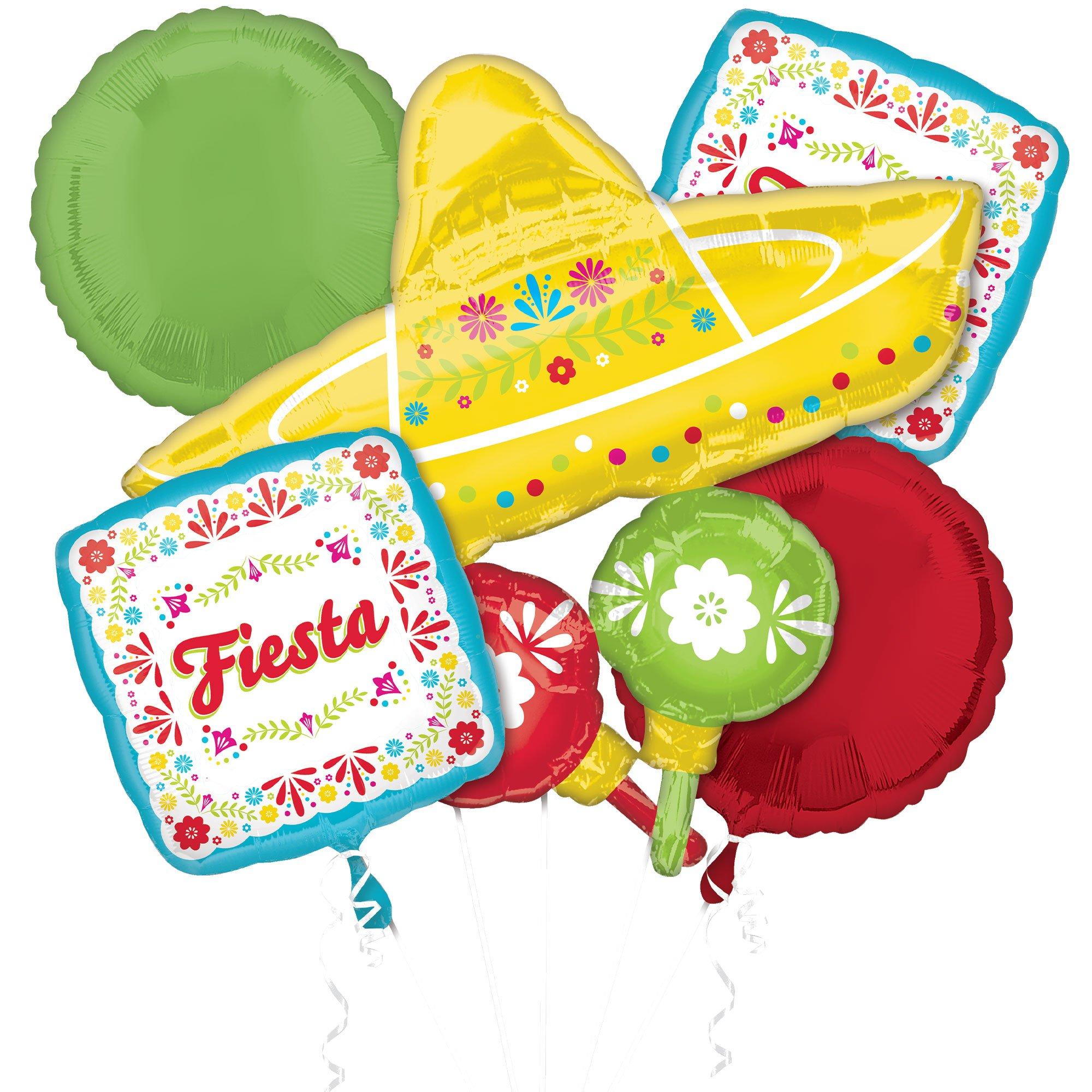 CC HOME Mexican Fiesta Party Themed Party Supplies Pack Cinco De Mayo Party  Decorations Party Pack - Serves 16 - Includes Mexican Fiesta Party Plates