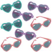 Glitter Enchanted Unicorn Plastic Sunglasses, 5in x 2in, 8ct