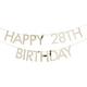 Ginger Ray Metallic Gold Add an Age Cardstock Birthday Banner Kit, 5ft