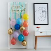 Ginger Ray Multicolor Happy Birthday Balloon Door Decorating Kit, 14pc