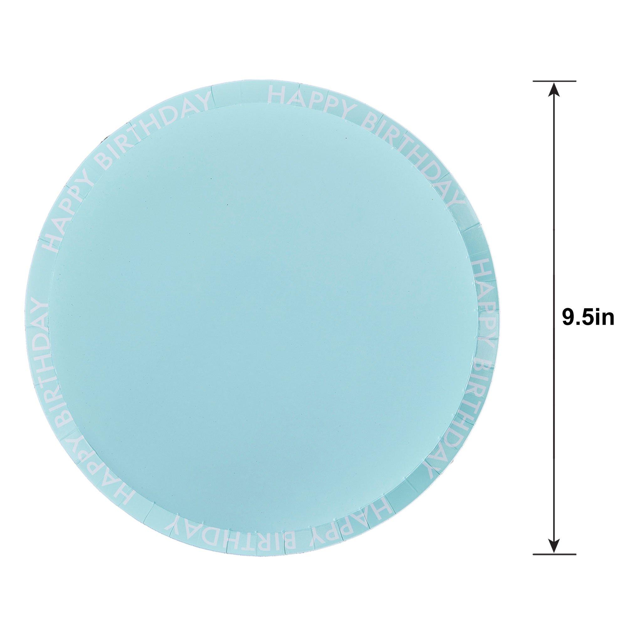 Ginger Ray Multicolor Happy Birthday Eco-Friendly Paper Lunch Plates, 9.5in, 8ct