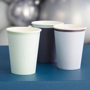 Ginger Ray Blue Mix Eco-Friendly Paper Cups, 9oz, 8ct