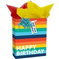Rainbow Large Birthday Gift Bag Kit, 4pc