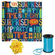 Birthday Surprise Gift Wrap Kit, 3pc