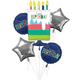 Modern Birthday Foil Balloon Bouquet, 5pc