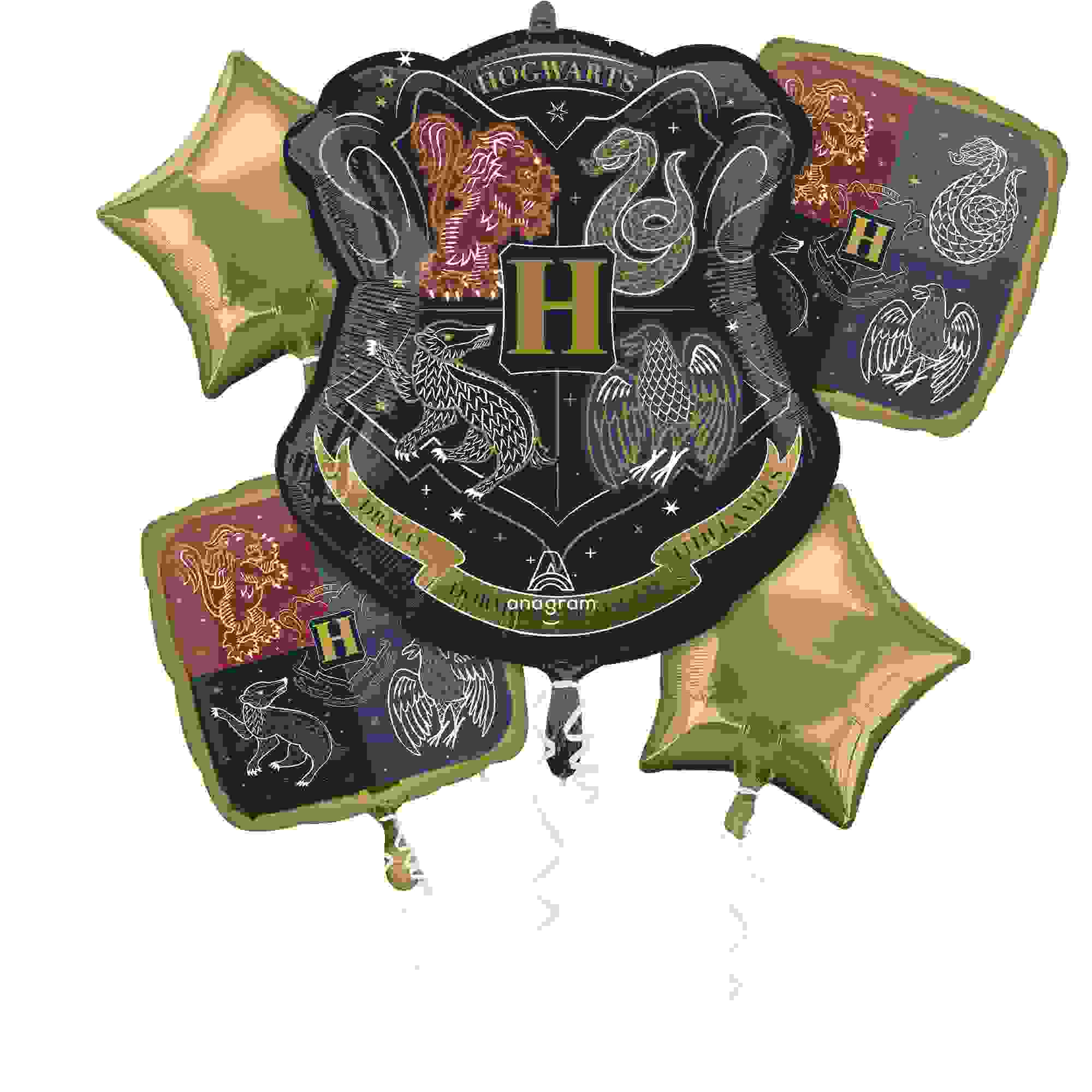 Hogwarts Foil Balloon Bouquet, 5pc - Harry Potter