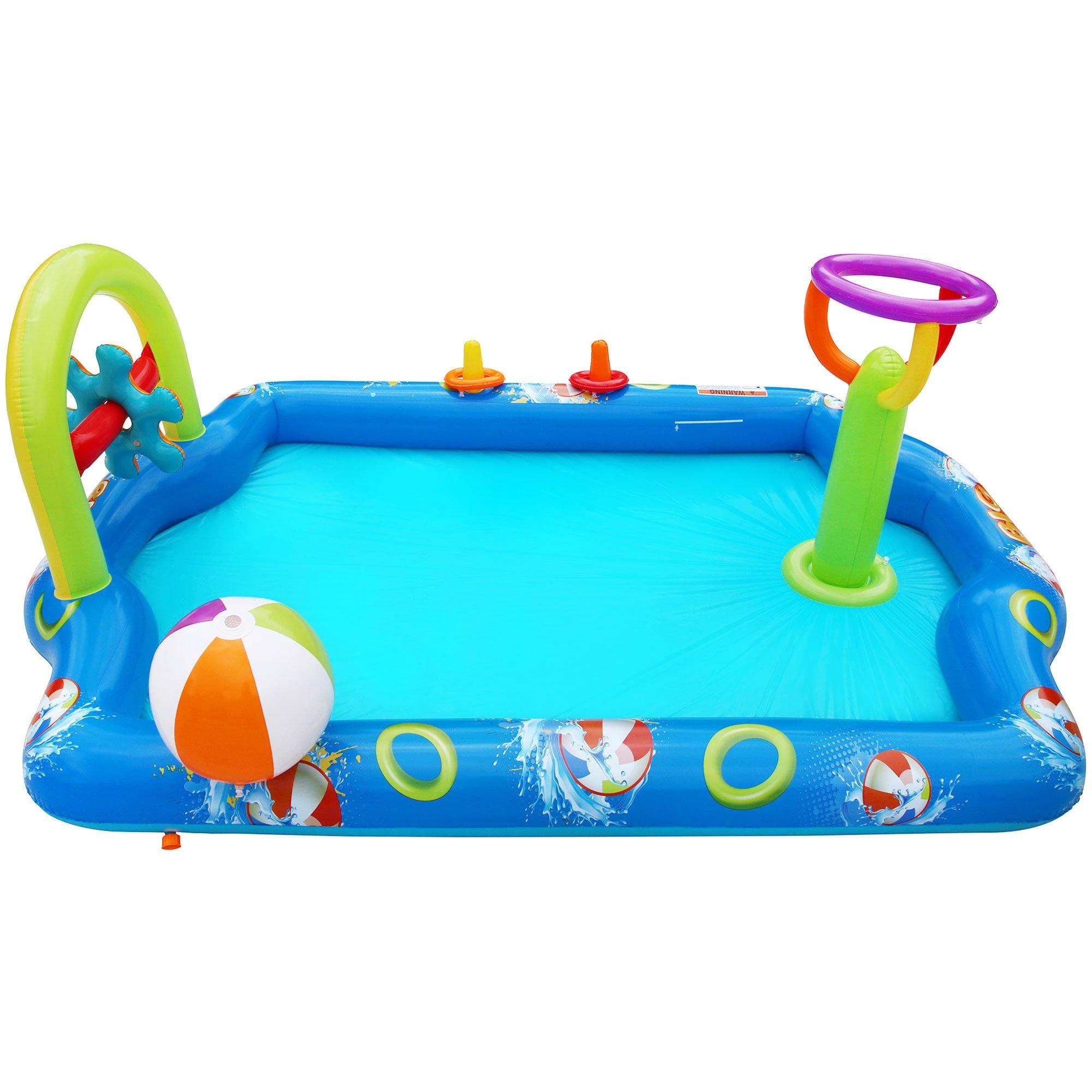 Big Splash Inflatable Plastic Activity Pool, 5.5ft x 7.9ft, 4pc Party