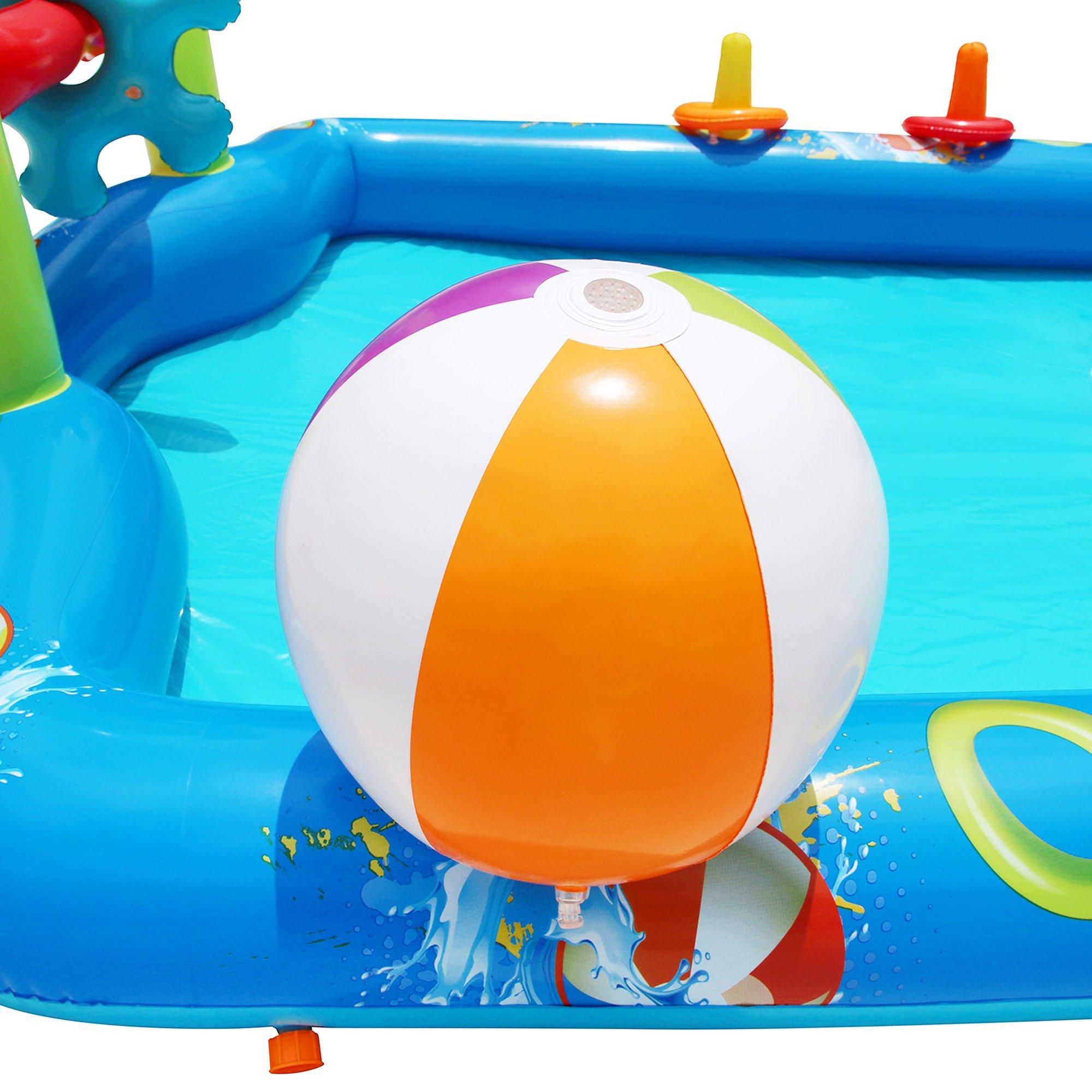 Big Splash Inflatable Plastic Activity Pool, 5.5ft x 7.9ft, 4pc Party