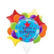 Swirl Birthday Balloon Bouquet, 17pc