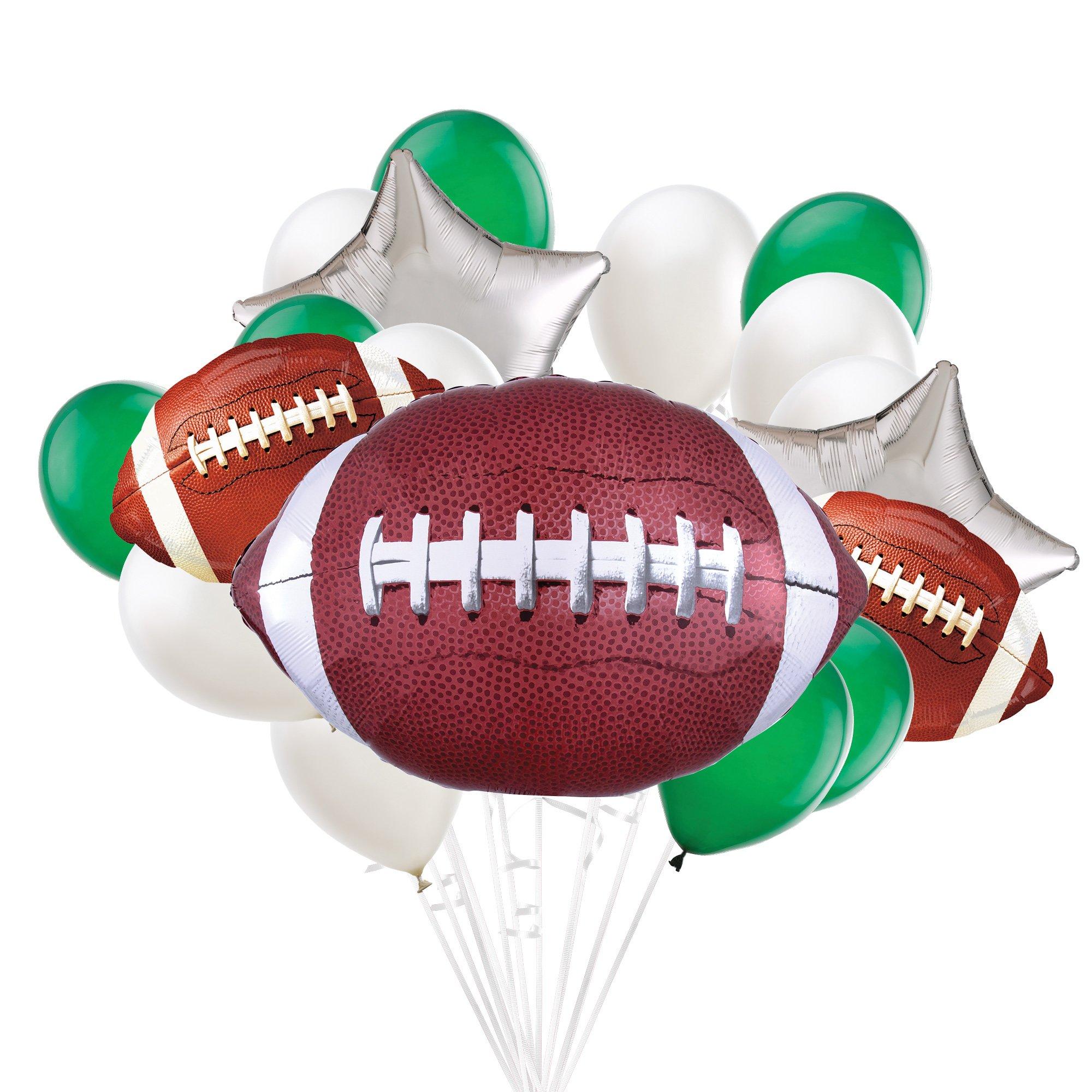 Football Balloon Bouquet, 17pc Party City