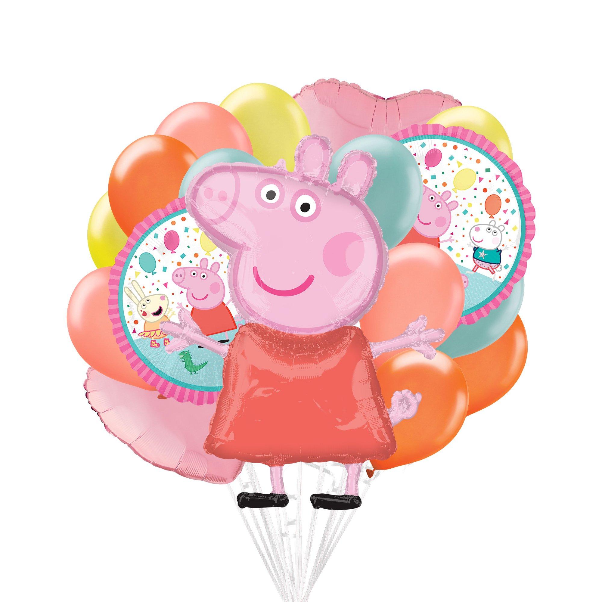 Peppa Pig Birthday Balloon Bouquet Set – 7PC - Inknibs
