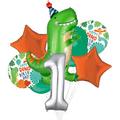 Dino-Mite Birthday Balloon Bouquet, 9pc
