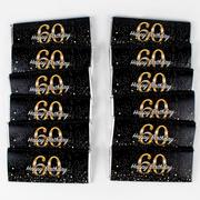 Black & Gold 60th Birthday Hershey’s Milk Chocolate Bars, 2oz, 12ct