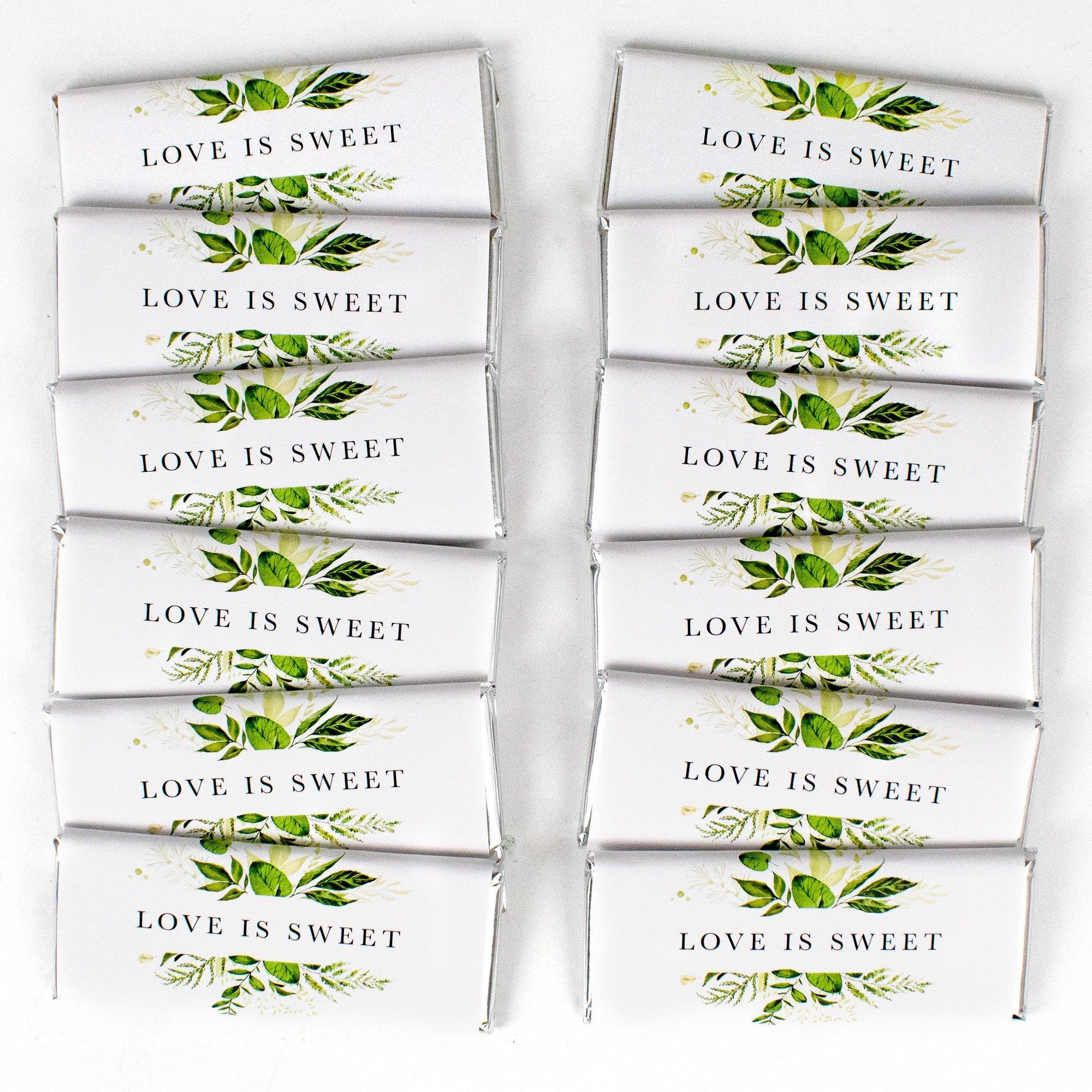 Botanical Wedding Hershey’s Milk Chocolate Bars, 2oz, 12ct