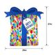 Satin Painterly Dots Happy Birthday Present-Shaped Foil Balloon, 25in x 27in