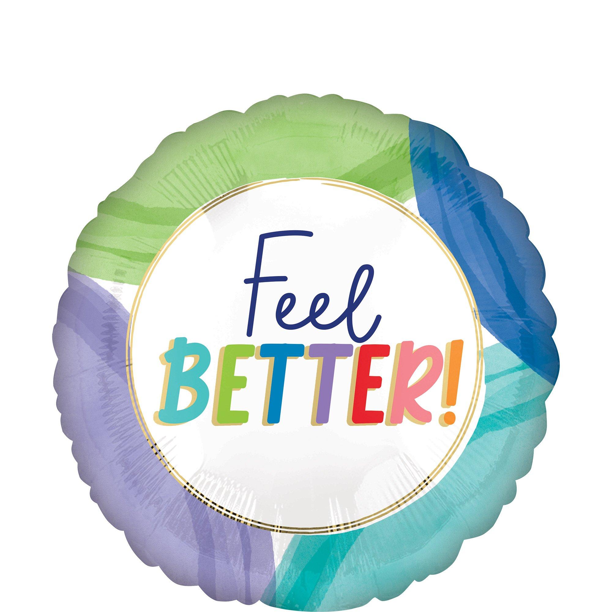 Cutout Collage Feel Better Foil Balloon, 18in