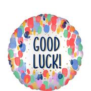 Painterly Dots Good Luck Foil Balloon, 18in