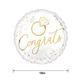 White & Gold Congrats Wedding Foil Balloon, 18in