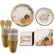 Golden Autumn Tableware Kit for 32 Guests