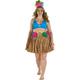Adult Tutu Grass Skirt with Raffia Flowers - Plus Size