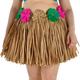 Adult Tutu Grass Skirt with Raffia Flowers - Plus Size