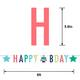 Happy Birthday Cardstock Letter Banner, 12ft - Modern Birthday 