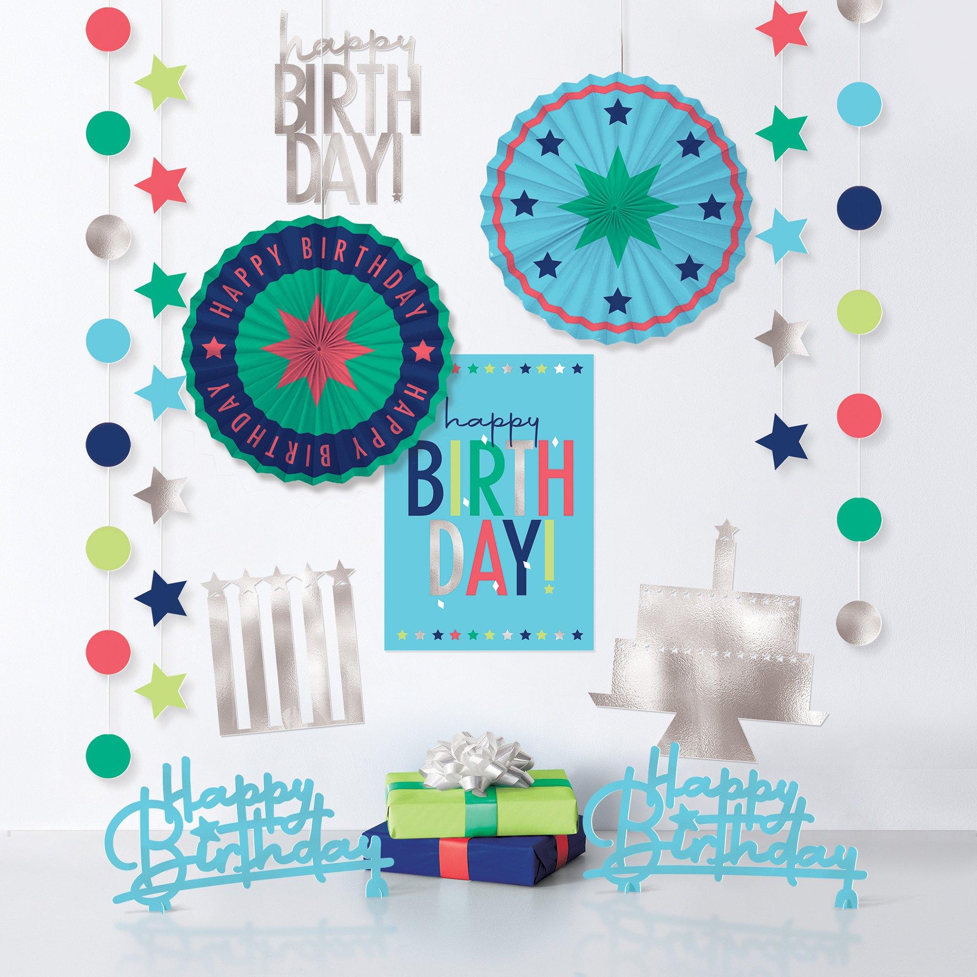 Modern Birthday Room Decorating Kit, 10pc