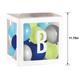 Bday Cardstock Balloon Boxes (11.75in, 4pc) with Blue, Green & Silver Latex Balloons (65ct) - Modern Birthday