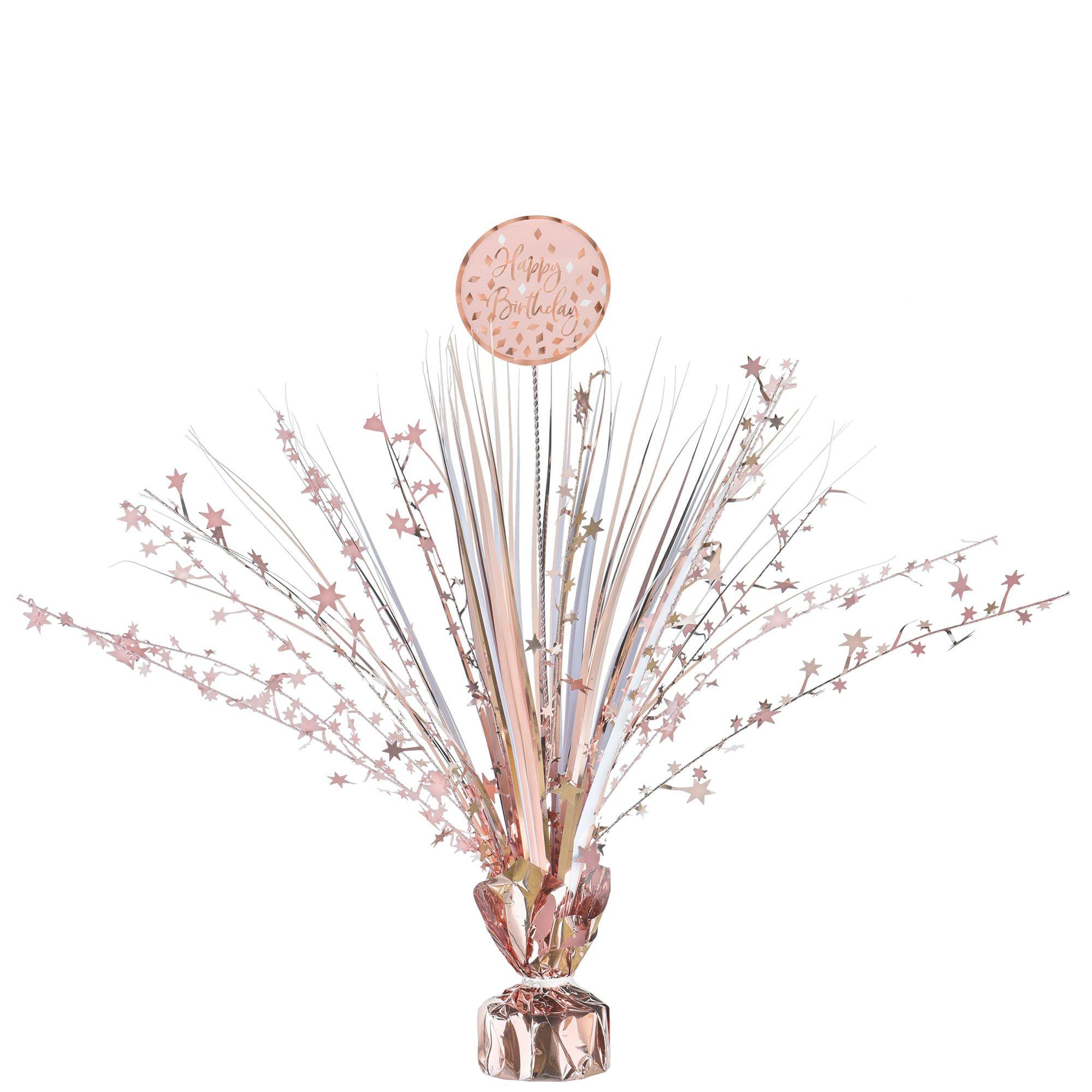 Metallic Blush Birthday Spray Centerpiece, 18in