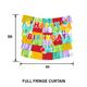 Balloon Birthday Celebration Fringe Banner Backdrop with Cutouts, 6.6ft