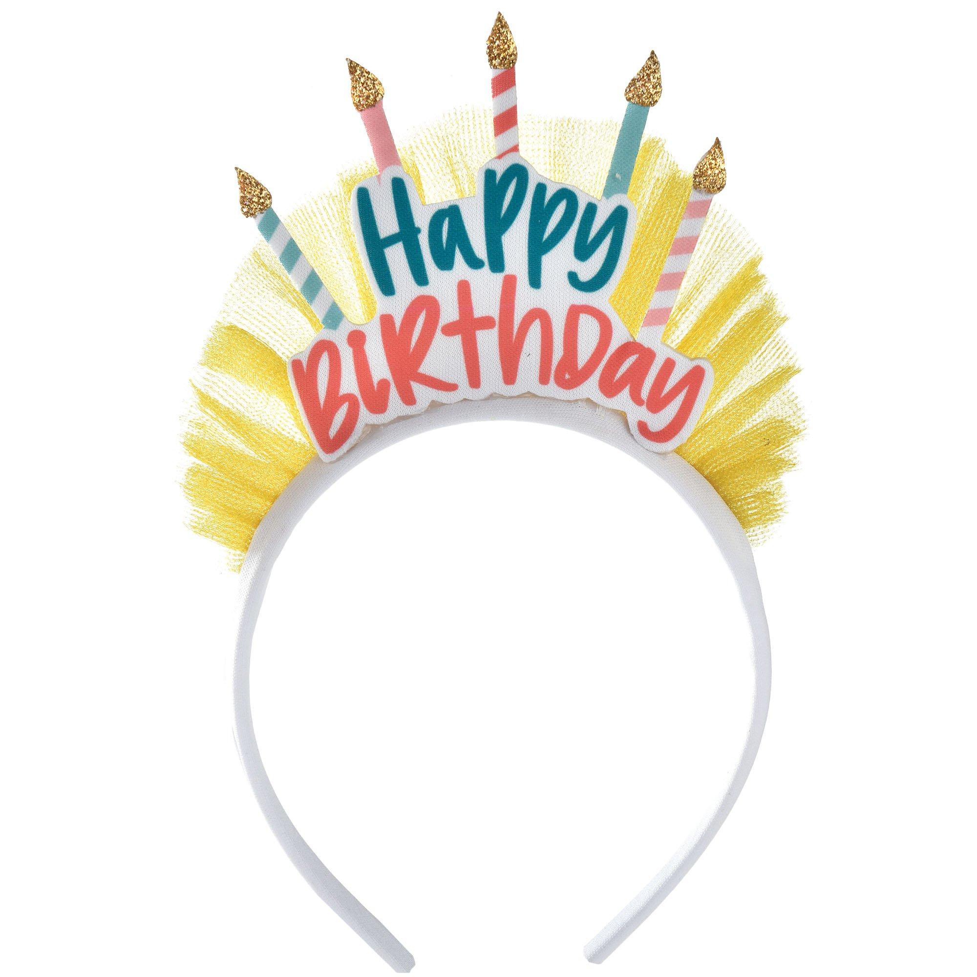 Happy Cake Day Birthday Headband, 4in x 8.5in