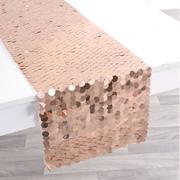 Blush Pink Sequin Table Runner, 13in x 6ft