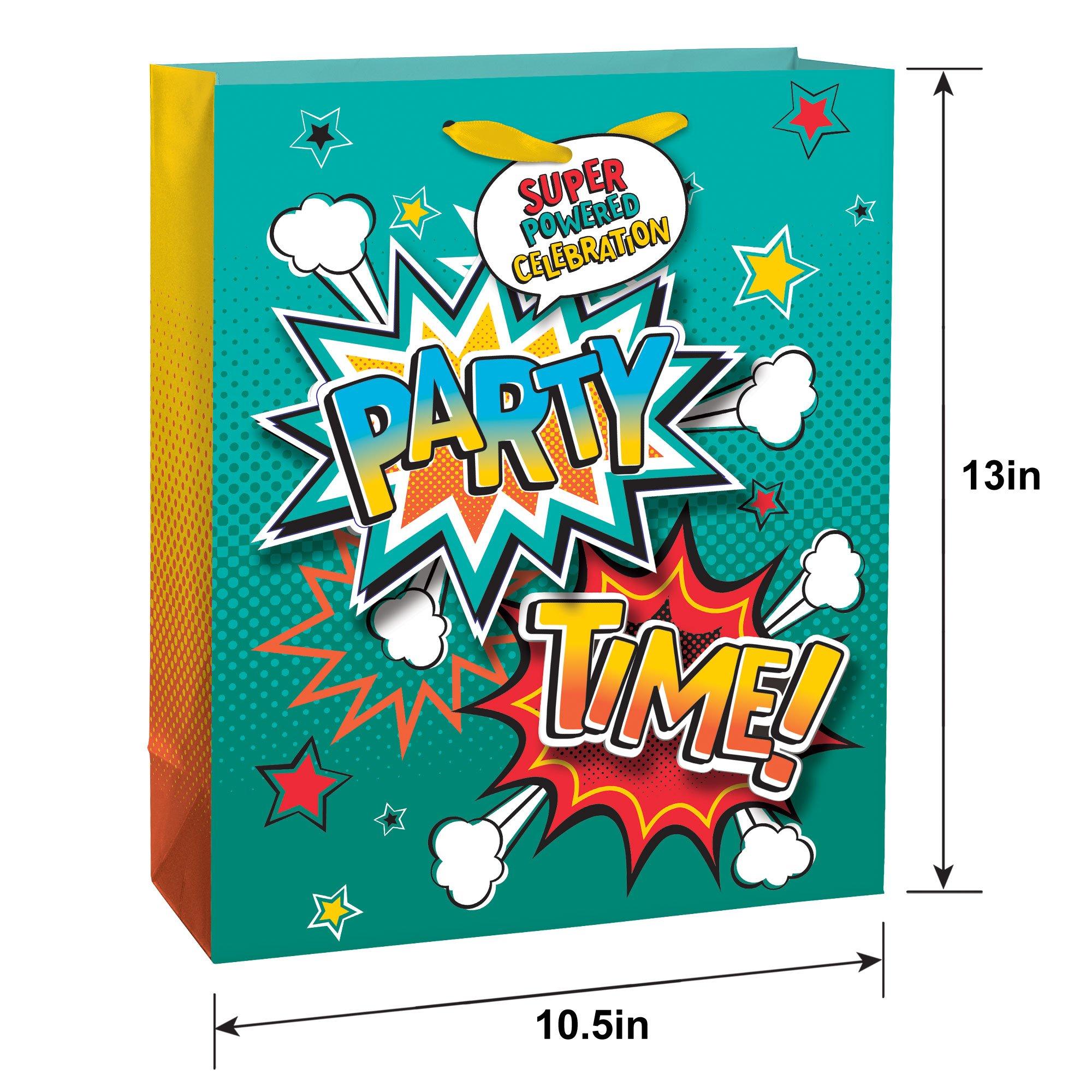 Large Party Time Gift Bag, 10.5in x 13in