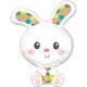 AirLoonz Spotted Easter Bunny Balloon Set, 4pc