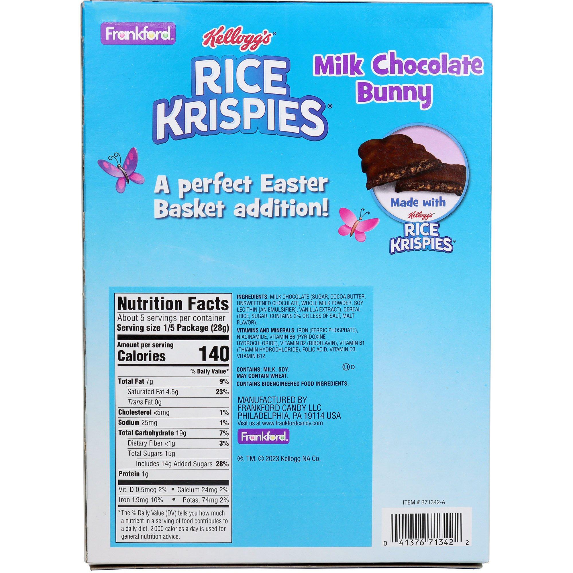 Kellogg's Rice Krispies Milk Chocolate Bunny, 5oz