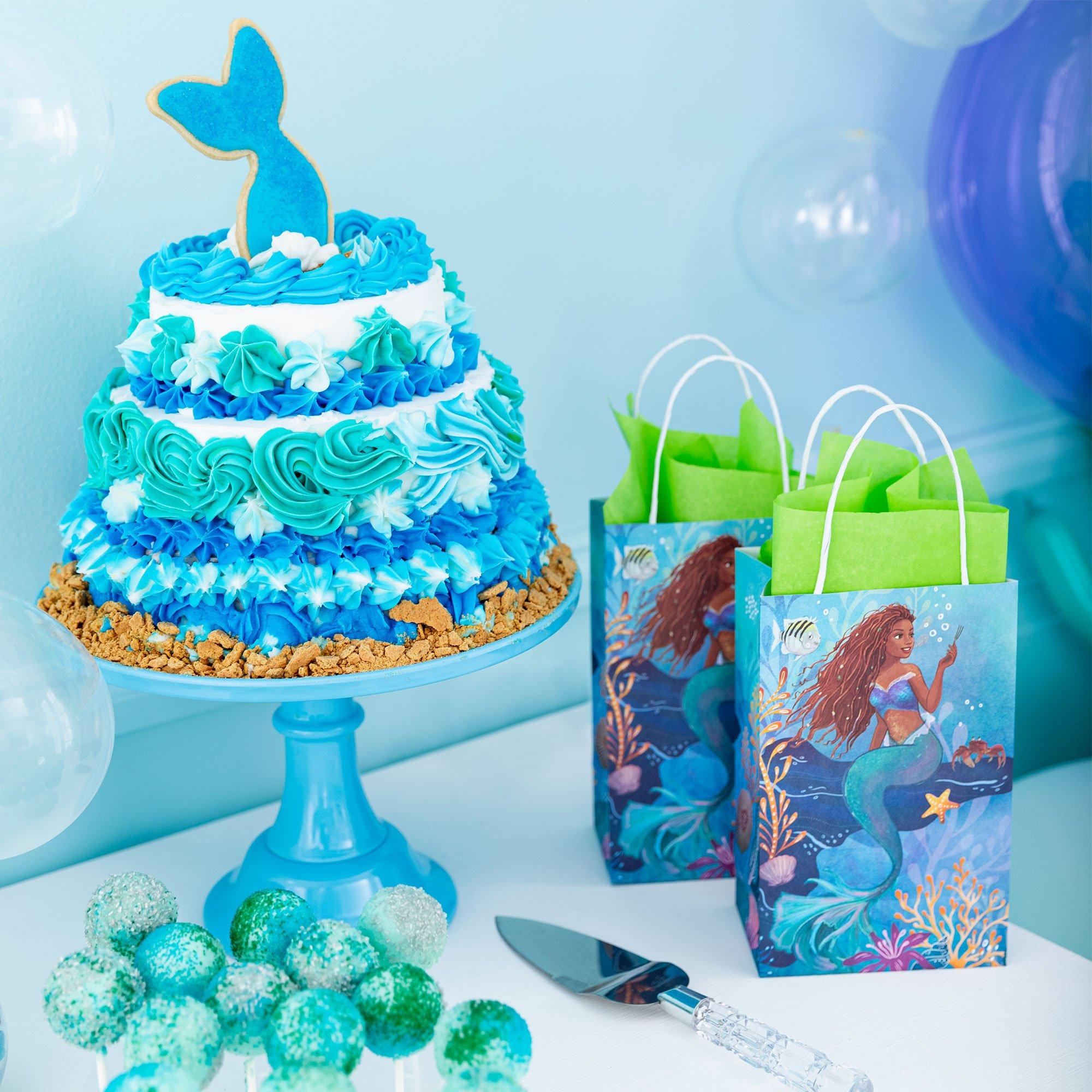 Shinny Glittered Little Mermaid Party Candy Bags Kids Birthday Favor Bags  8/16