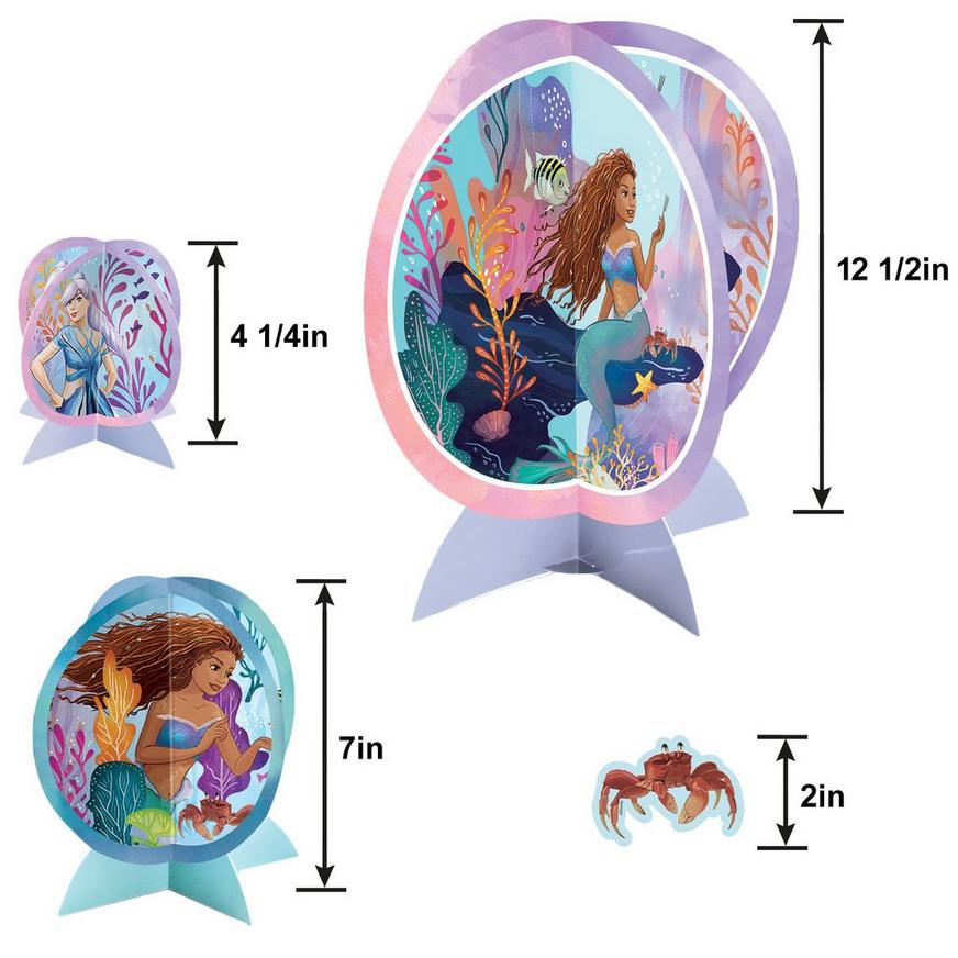 The Little Mermaid Cardstock Table Decorating Kit, 27pc - Movie 2023