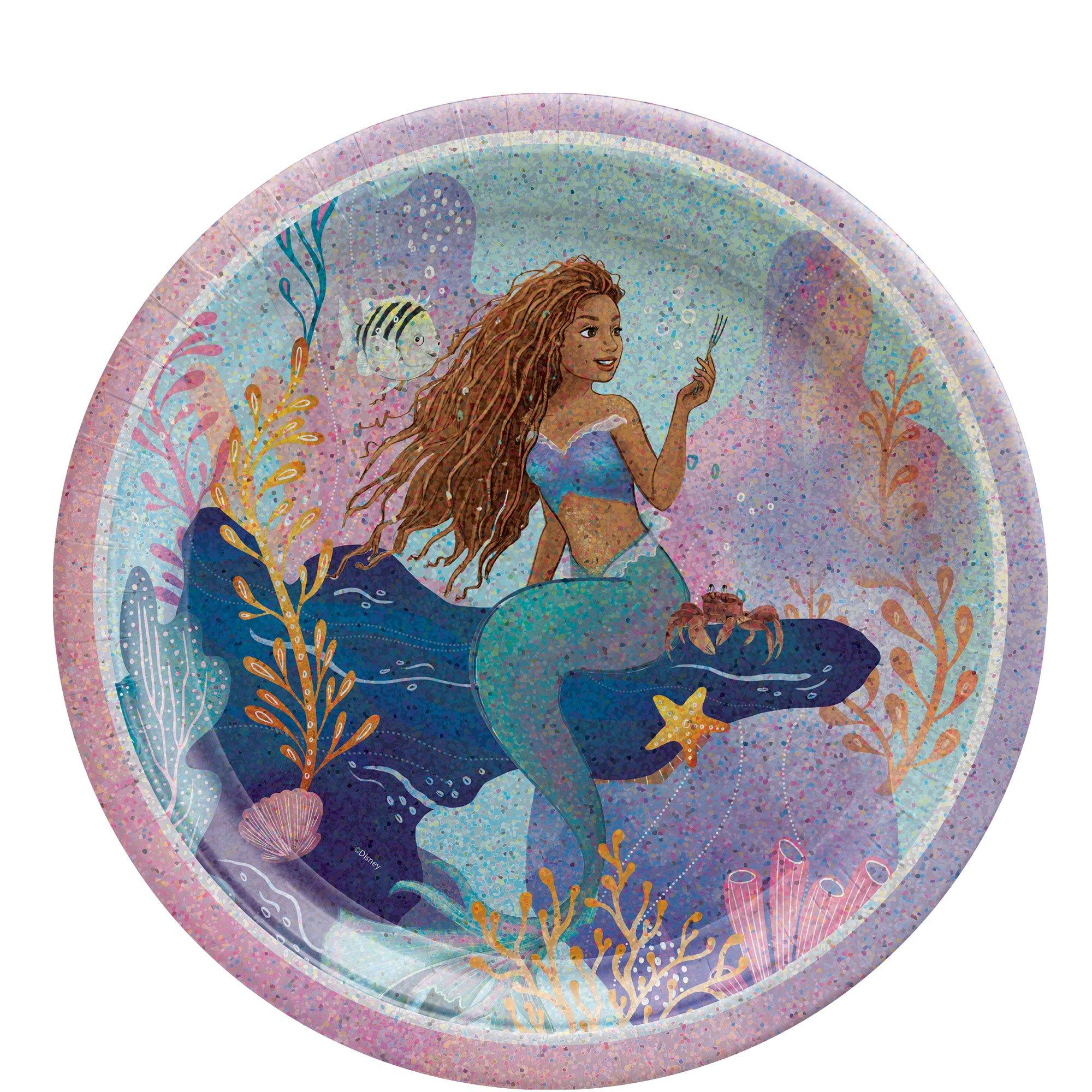 Prismatic The Little Mermaid Paper Lunch Plates, 9in, 8ct - Movie 2023