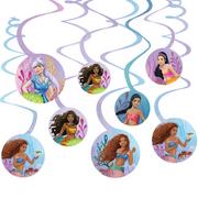 The Little Mermaid Cardstock Swirl Decorations, 12ct - Movie 2023