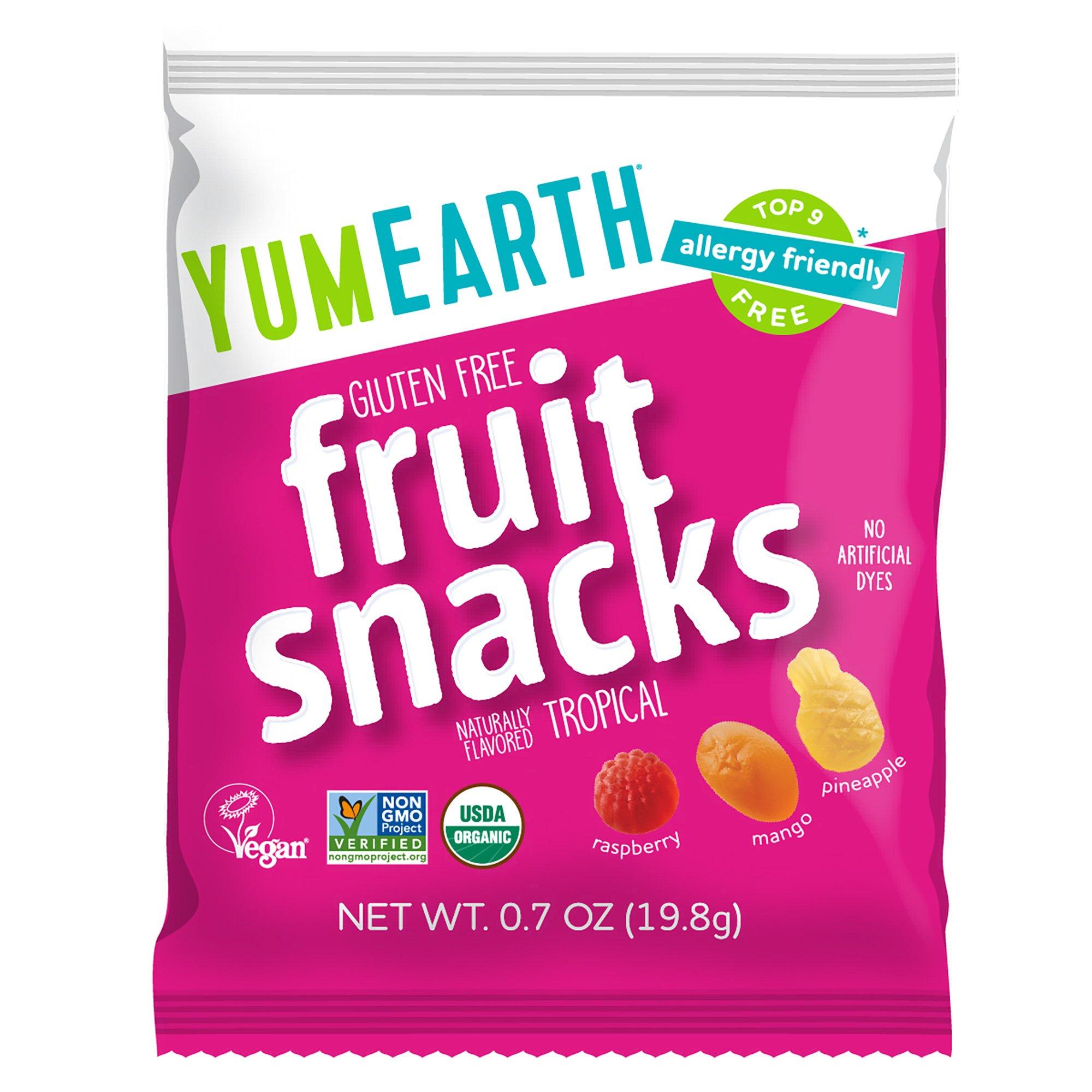 YumEarth Organic Fruit Snacks, 0.7oz - Tropical Flavors