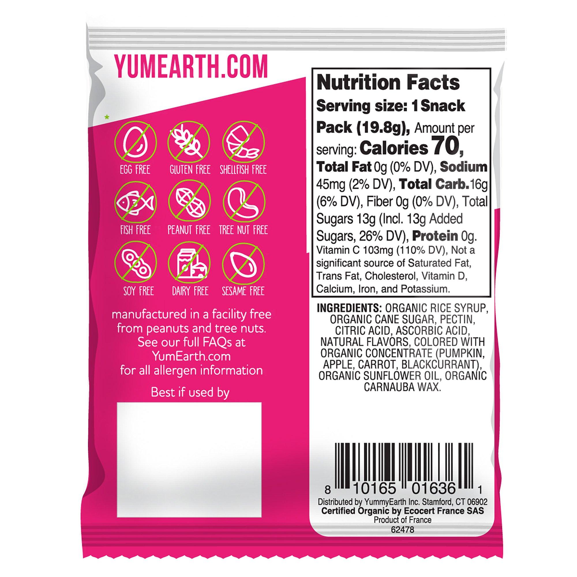 YumEarth Organic Fruit Snacks, 0.7oz - Tropical Flavors