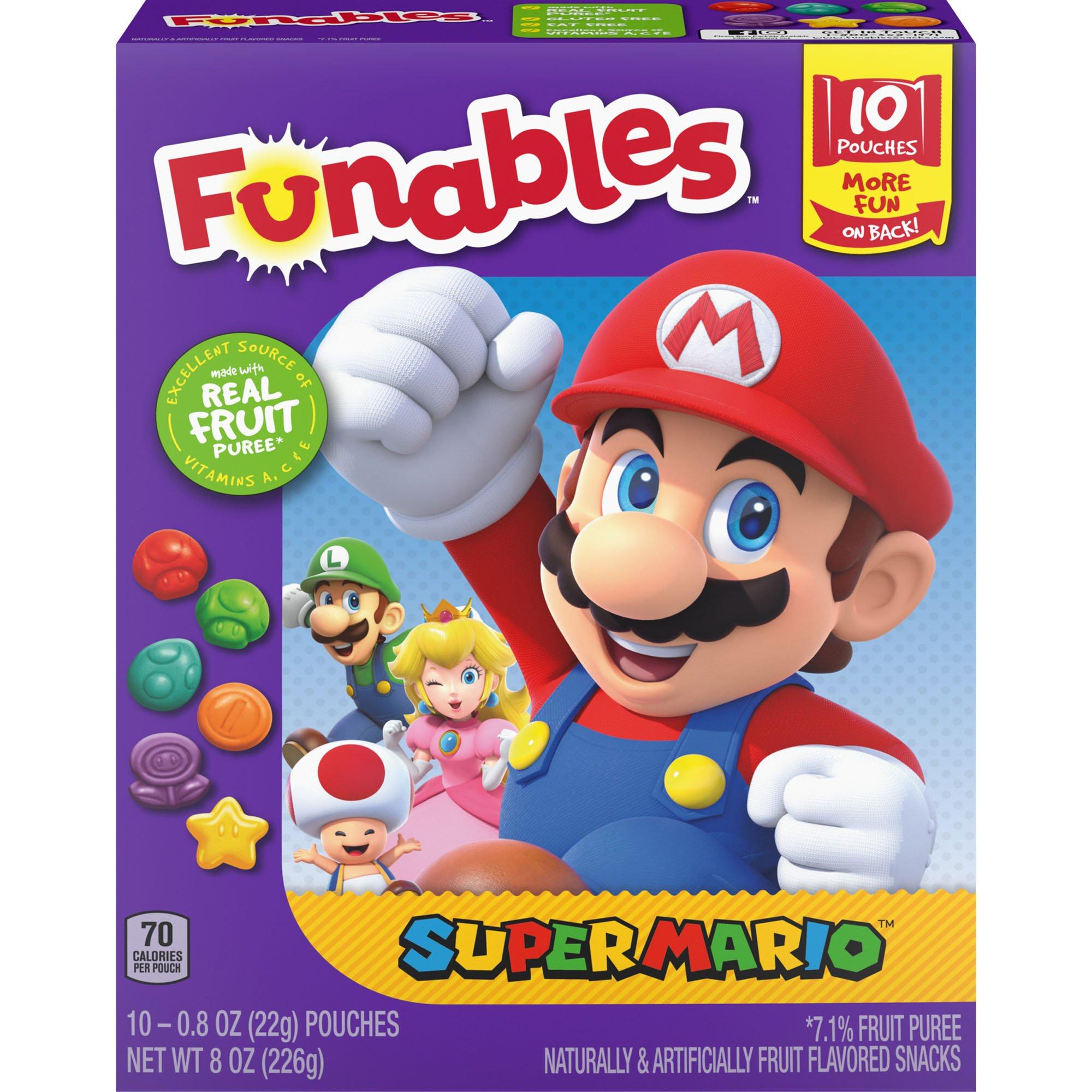 Funables Super Mario Fruit Snacks, 8oz, 10pc Party City