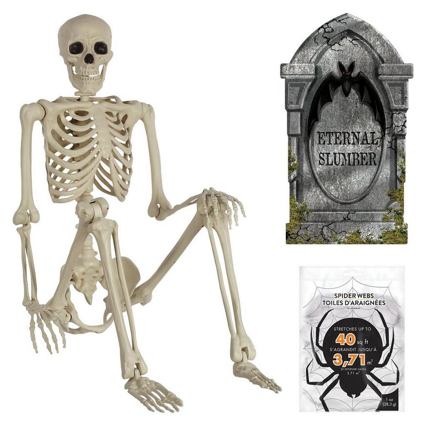 Yorrik the Skeleton's Grave Halloween Decorating Kit