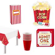 Movie Night Popcorn Tableware Kit for 20 Guests