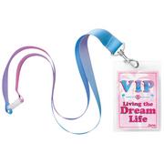 Malibu Barbie VIP Pass Fabric & Plastic Lanyards, 37in, 4ct