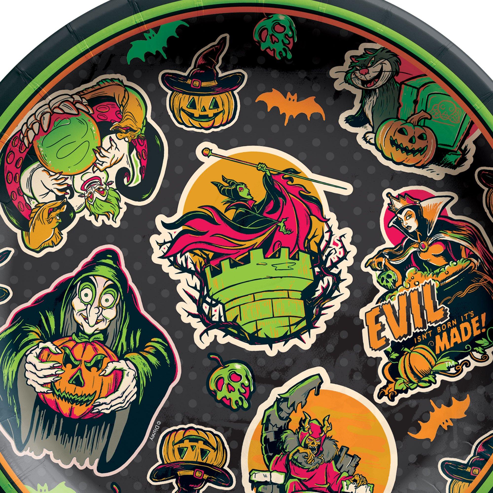 Disney Villains Halloween Paper Dessert Plates, 6.75in, 18ct